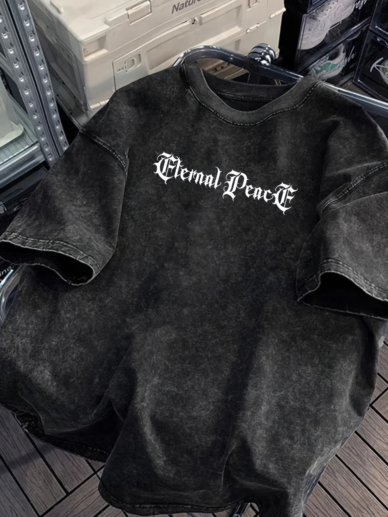 SAINT OVERSIZED TEE — BLACK